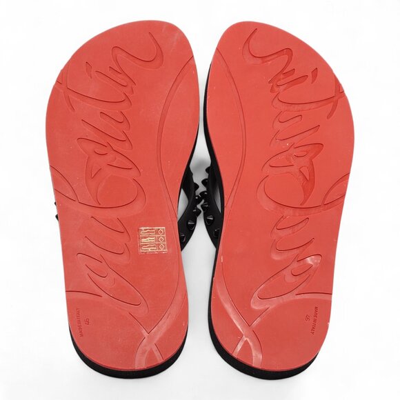 Christian Louboutin Loubi Flip Studded Flip Flops in Black - Picture 16 of 16